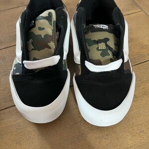 Kids Vans Camo Black/Green Slip-On Sneakers